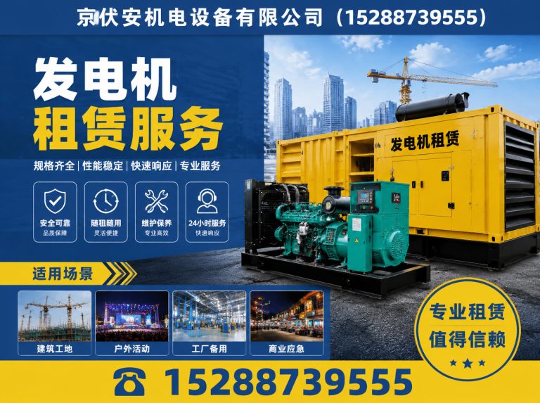 来宾发电机出租展示图